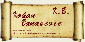 Kokan Banašević vizit kartica